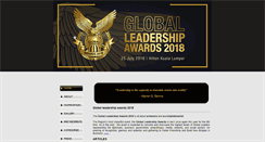 Desktop Screenshot of globalleadershipawards.com