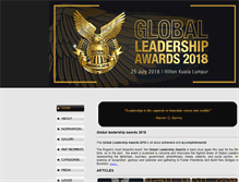 Tablet Screenshot of globalleadershipawards.com